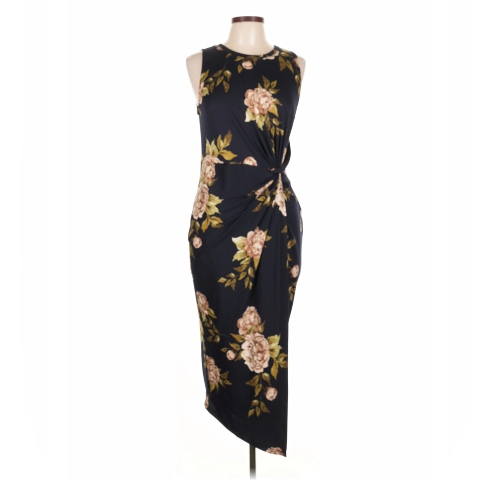 Nine Britton Floral Maxi Dress - Black and Cream